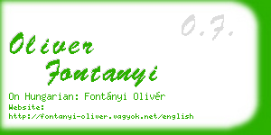 oliver fontanyi business card