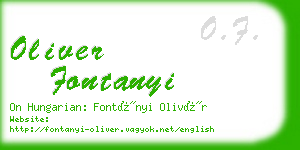 oliver fontanyi business card